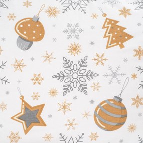 4Home Flanelové obliečky Golden Xmas Night, 220 x 200 cm, 2 ks 70 x 90 cm