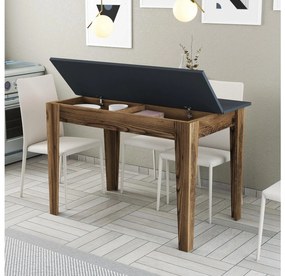 Jedálenský stôl (pre 4 osoby) Kloe (orech + antracit). Vlastná spoľahlivá doprava až k Vám domov. 1088952