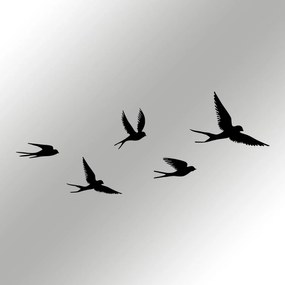 Nástěnná kovová dekorace Crow černá