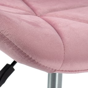 Otočná kancelářská židle Spiner Velvet růžová