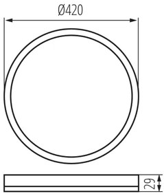 Kanlux 31517 - LED Stropné svietidlo AZPO LED/22W/230V pr. 42 cm IP54 čierne