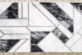 Behúň EMERALD 81953 Glamour exclusive, geometrický, čierno - strieborný