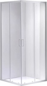 BPS-koupelny Štvorcový sprchový kút HYD-SK93B 90x90 biela/transparent + vanička HYD-SSV-SXL02B biela