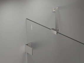 Mexen, Mexen Lunar výklopné sprchové dvere 90 cm, transparentné, brúsený nikel - 834-090-000-97-00-L