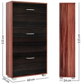 InternetovaZahrada Skrinka na topánky 115x60x24 cm - hnedá