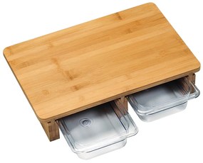 Kesper 58353 Krájacia doštička s odkladacími miskami, 41 x 26,5 x 8 cm