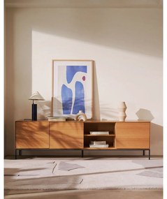 TV stolík v dekore duba v prírodnej farbe 195x55 cm Vedrana – Kave Home