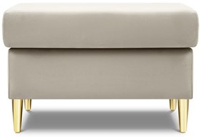 Béžová zamatová podnožka Kyoto – Cosmopolitan Design