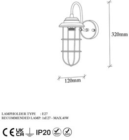 Nástenné svietidlo v čiernej a zlatej farbe ø 10 cm Mahoni – Opviq lights