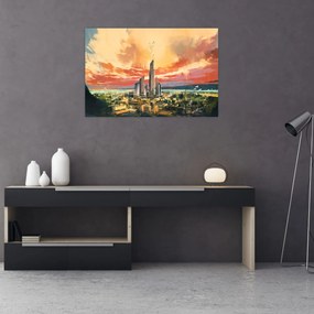 Obraz - Maľované mesto (90x60 cm)