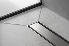 Hansgrohe RainDrain Match, sprchový žľab s roštom z nehrdzavejúcej ocele 800, s výškovo nastaviteľným rámom, matná biela, HAN-56038700