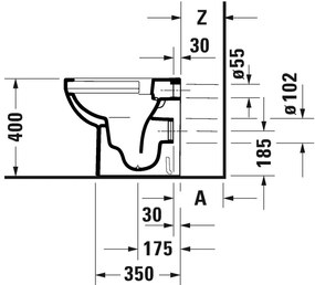 Duravit No.1 - Stojace WC, Rimless, biela 21840900002