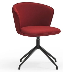 Vínovočervené čalúnené jedálenské kreslá v súprave 2 ks Add – Teulat