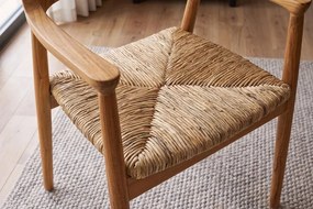 Dizajnová jedálenská stolička Ottoline teak / ratan