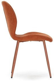 Terakotové čalúnené jedálenské stoličky v súprave 4 ks Ansu – Marckeric