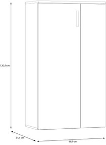 Skrinka na topánky ETON, dub artisan/zelená