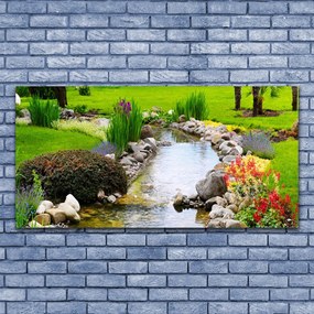 Obraz plexi Záhrada jazero príroda 120x60 cm