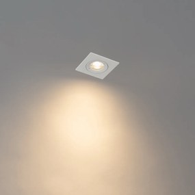 Sada 12 vstavaných bodových svetiel bielych štvorcových GU10 50 mm IP44 - Xena