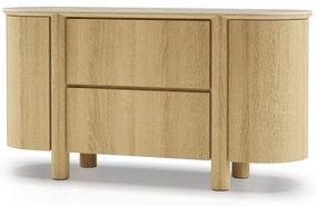 Komoda Segretto 160 cm travertin/dub přírodní