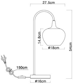 Globo 15548TG - Stolná lampa MAXY 1xE27/40W/230V medená