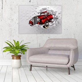 Obraz - Červené auto (90x60 cm)