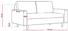 Sedačka Eudora (čierna) . Vlastná spoľahlivá doprava až k Vám domov. 1066671