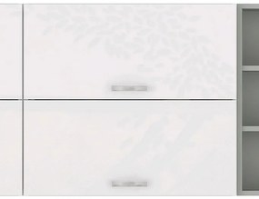 Horná kuchynská skrinka Bianka 80GU, 80 cm, biely lesk