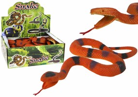 Lean Toys Gumený hadík – červené s čiernymi pruhmi