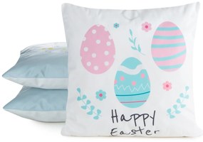 VEĽKONOČNÁ DEKORAČNÁ OBLIEČKA NA VANKÚŠ EASTER8 45X45 CM VZOROVANÁ