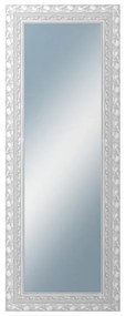 DANTIK - Zrkadlo v rámu, rozmer s rámom 60x160 cm z lišty ROKOKO strieborná hádzaná (2881)