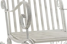 Kovové hojdacie kreslo Smile (SET 2 ks) - Biela antik