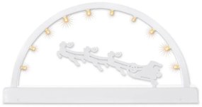 Kovový svetelný oblúk, teplé biele, 10 LED, časovač