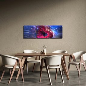 Obraz - Energia vesmíru (s hodinami) (90x30 cm)