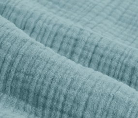 Mušelínová posteľná bielizeň, modrá, štandardná veľkosť