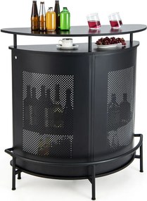 Polkruhový barový pult