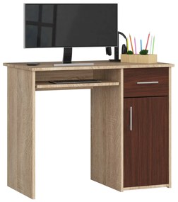 PC stolík Padma  (dub sonoma + wenge). Vlastná spoľahlivá doprava až k Vám domov. 1069706