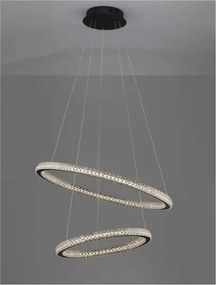LED luster Ginevra 60.5 čierne
