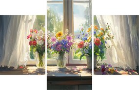 Obraz - Kytica pri okne (90x60 cm)