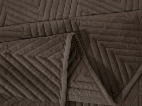 Zamatový prehoz na posteľ ARROW VELVET, tmavohnedý Rozmer: 170 x 210 cm