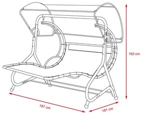 Relaxačné ležadlo/hojdačka pro 2 osoby PORTORICO