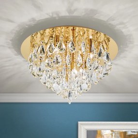 Orion DLU 2516/45-Krištáľové str. svietidlo CELESTE 6xG9/40W/230V pr. 45 cm zlatá