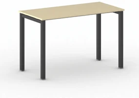 Stôl Square s čiernou podnožou 1200 x 600 x 750 mm, breza