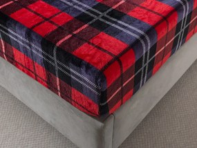 XPOSE® Mikroplyšová plachta KOSTKA Exclusive - červená 180x200 cm