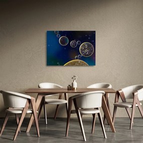 Sklenený obraz bublín (70x50 cm)