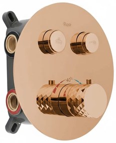 Rea Lungo Diamond, podomietková sprchová súprava + BOX, ružové zlato, REA-P6968