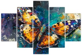 Obraz - Motýľ, olejomaľba (150x105 cm)