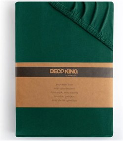 Zelená napínacia plachta jersey 160x200 cm Amber – Restilo