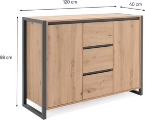 Komoda so zásuvkami Denver, dub artisan/antracit