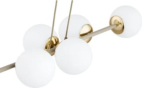 Brilagi - Luster na lankách MILO ECRU 6xE27/60W/230V béžová/zlatá