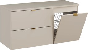Comad Kúpeľňová skrinka pod umývadlo na dosku s košom na bielizeň set Dalia Cashmere 100 kašmír